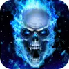 Blue Fire Skull Live Wallpaper icon